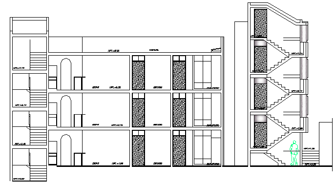 Multi-Flooring House Design and Elevation dwg file - Cadbull