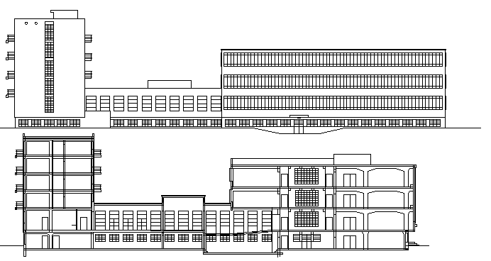 Multi-Flooring Housing Building Architecture Layout, Elevation dwg file ...