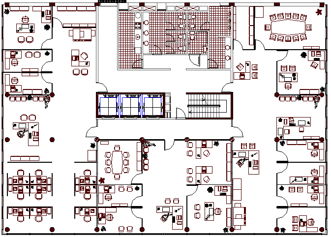 Administrative Office Layout Plan Dwg File Cadbull | Images and Photos ...