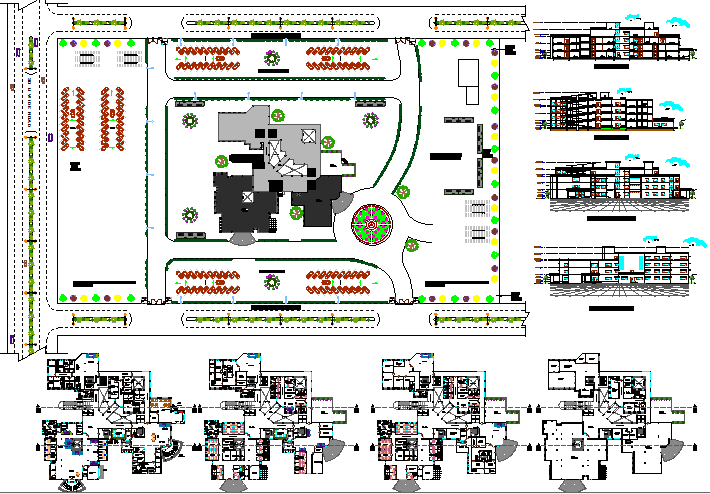 Multi-flooring city hospital architecture project details dwg file ...