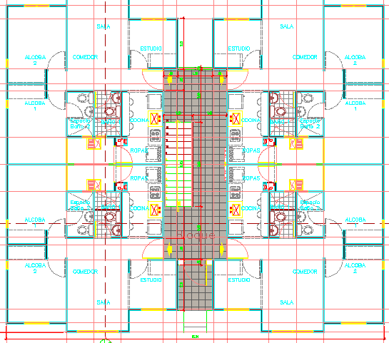 Multi Flooring Housing Building Layout Plan Dwg File Cadbull