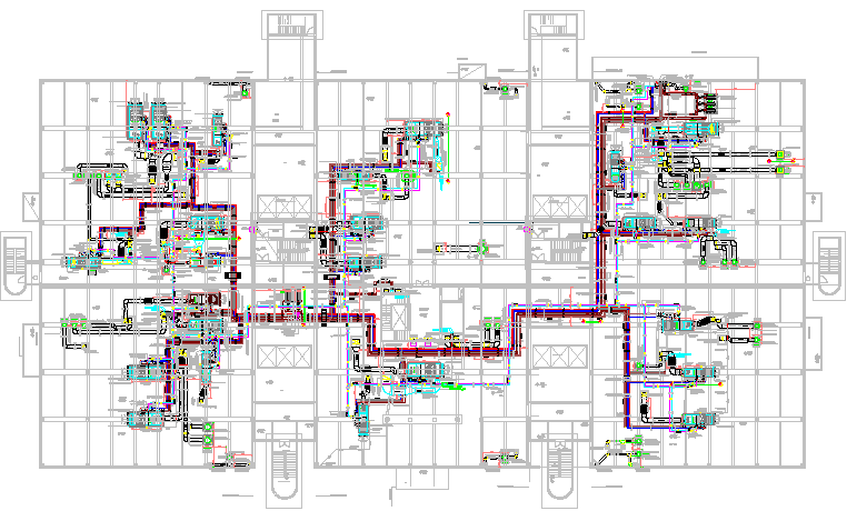 Multi-flooring residential apartment floor plan details dwg file - Cadbull