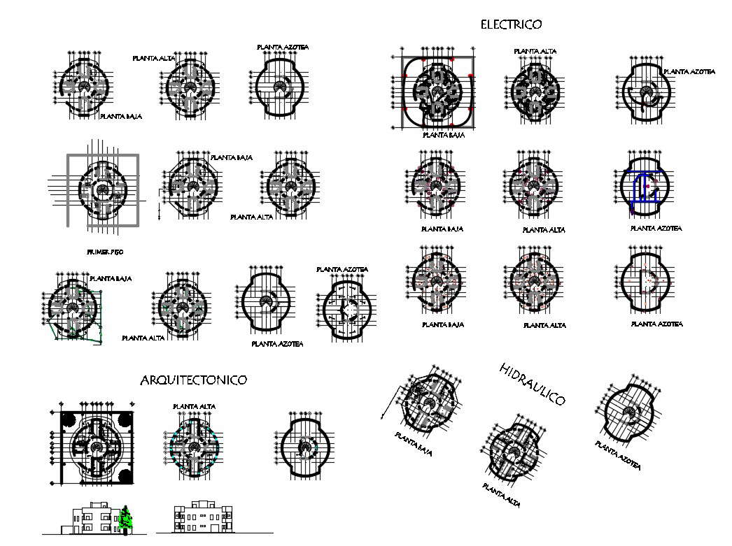 Multi Level Hotel Building Detailed Auto Cad Details Dwg File Cadbull