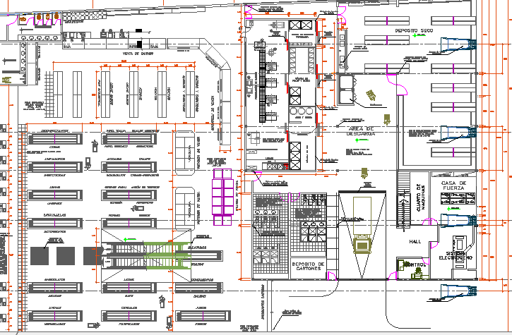 Multi-level shopping mall architecture layout plan details dwg file ...