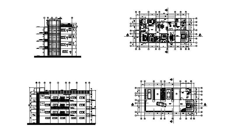 Multi Storey Building Design In DWG File - Cadbull