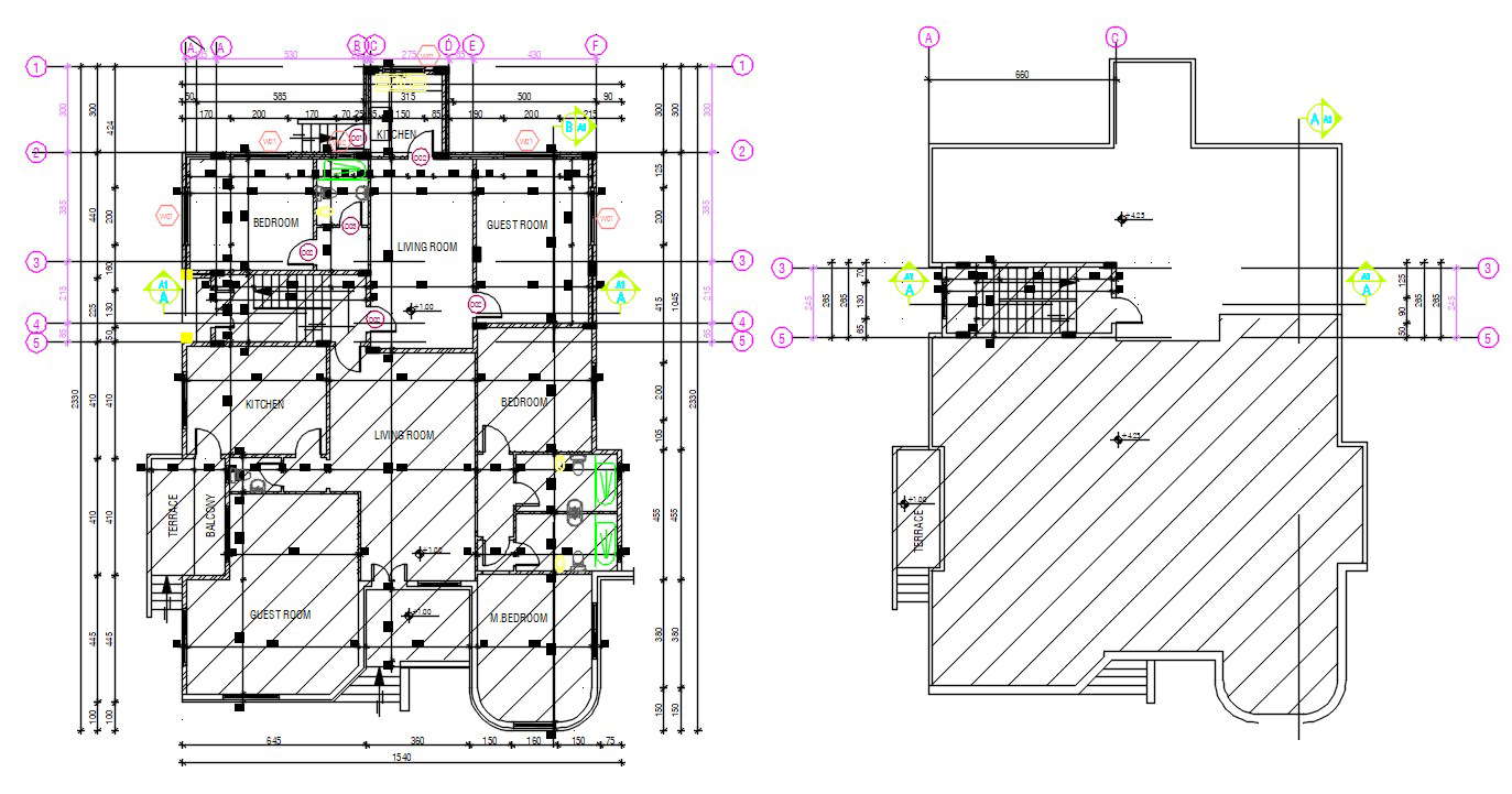 Multifamily Apartment Floor Plan With Dimension DWG File - Cadbull