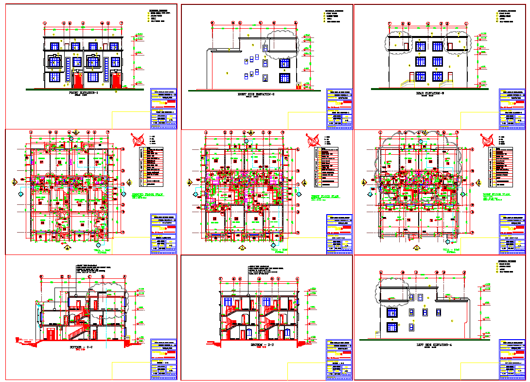 Multifamily Residence plan dwg file - Cadbull