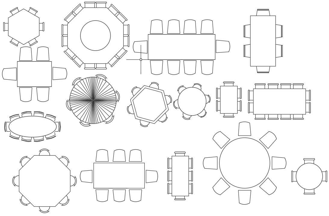 Multiple Conference Table And Chair Units Design Elevation AutoCAD Block Wed Dec 2019 04 50 28 