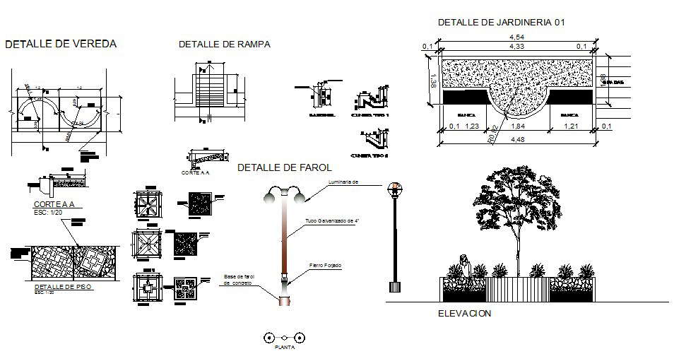 Multiple garden furniture cad drawing details dwg file Cadbull