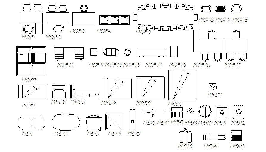 Multiple wooden furniture blocks cad drawing details dwg file - Cadbull