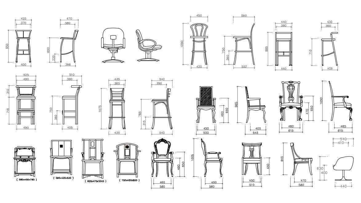 office chair cad block download