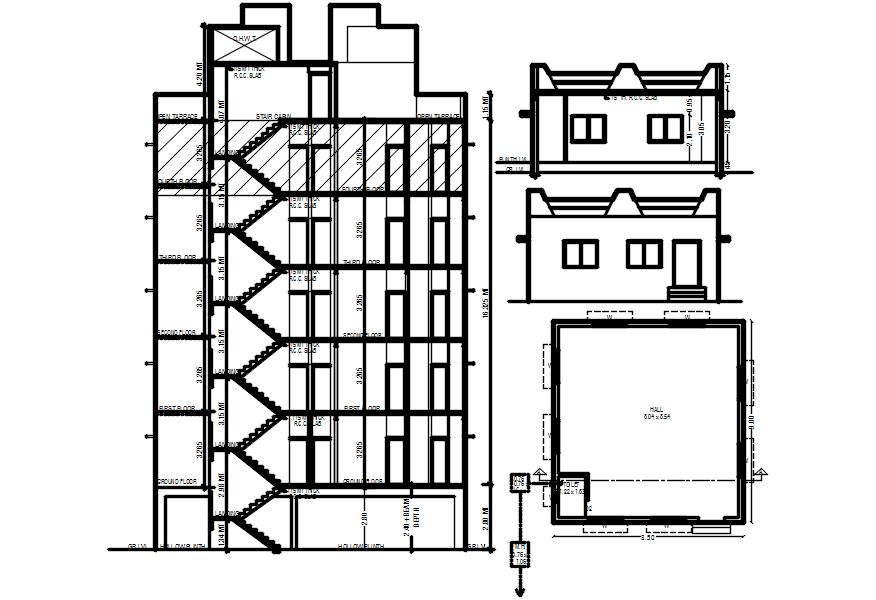 Multistorey Building Design In DWG File - Cadbull