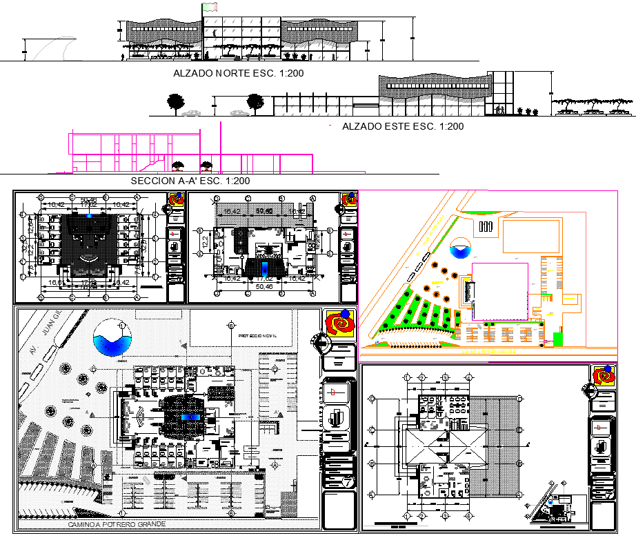 Municipal delegation Architecture projects detail drawing - Cadbull