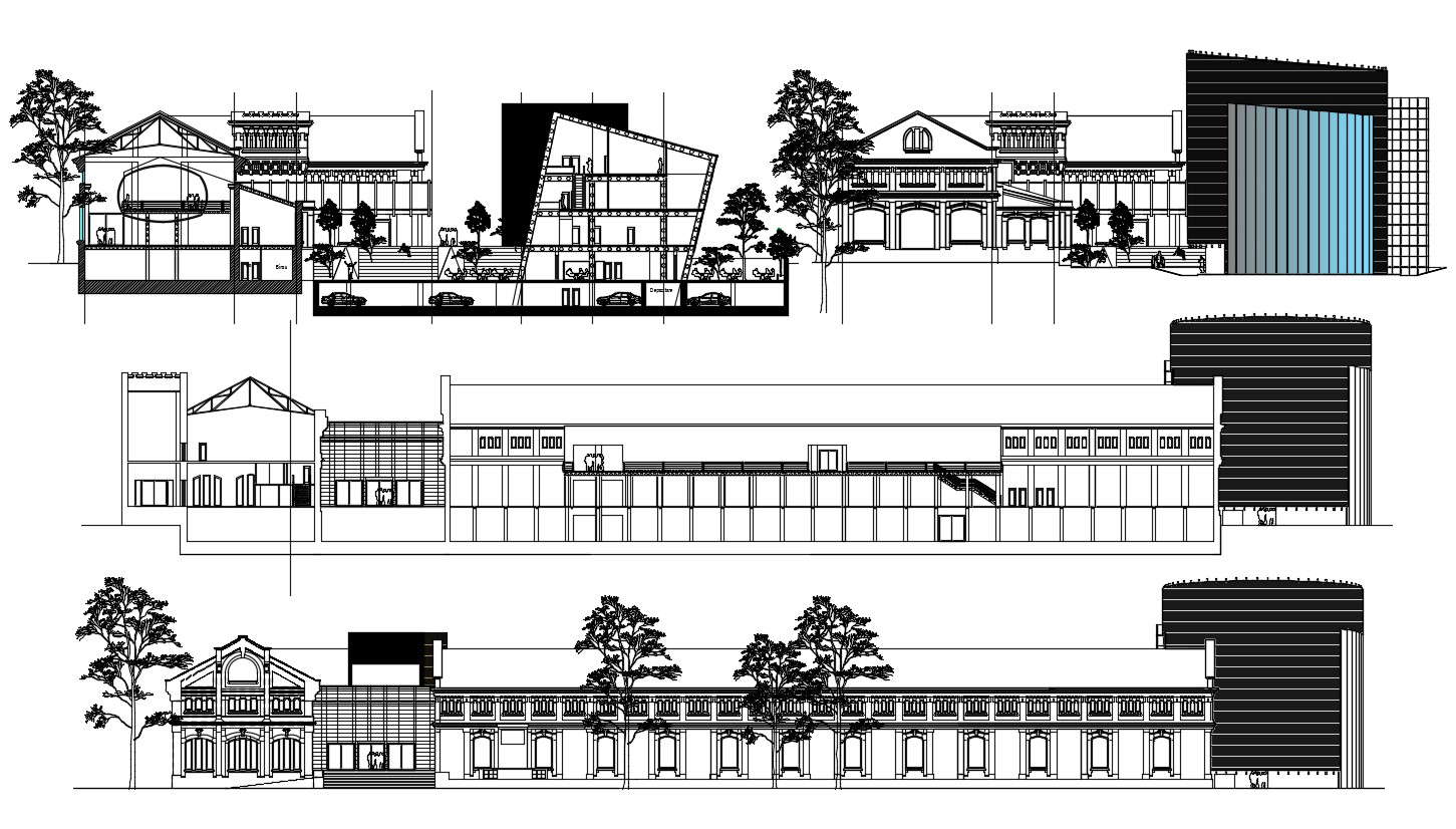 Museum Design CAD File Download - Cadbull