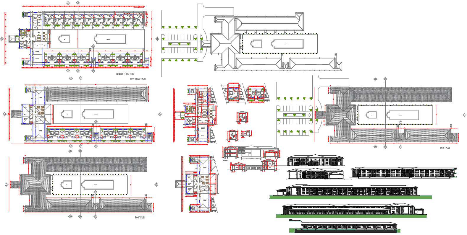  NGO 2 storey Layout Plan building   drawings Cad DWG File