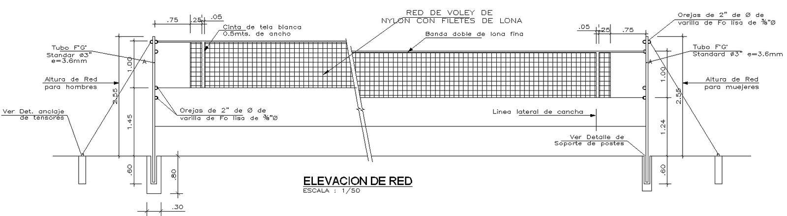 Net lift design in detail AutoCAD drawing, CAD file, dwg file - Cadbull