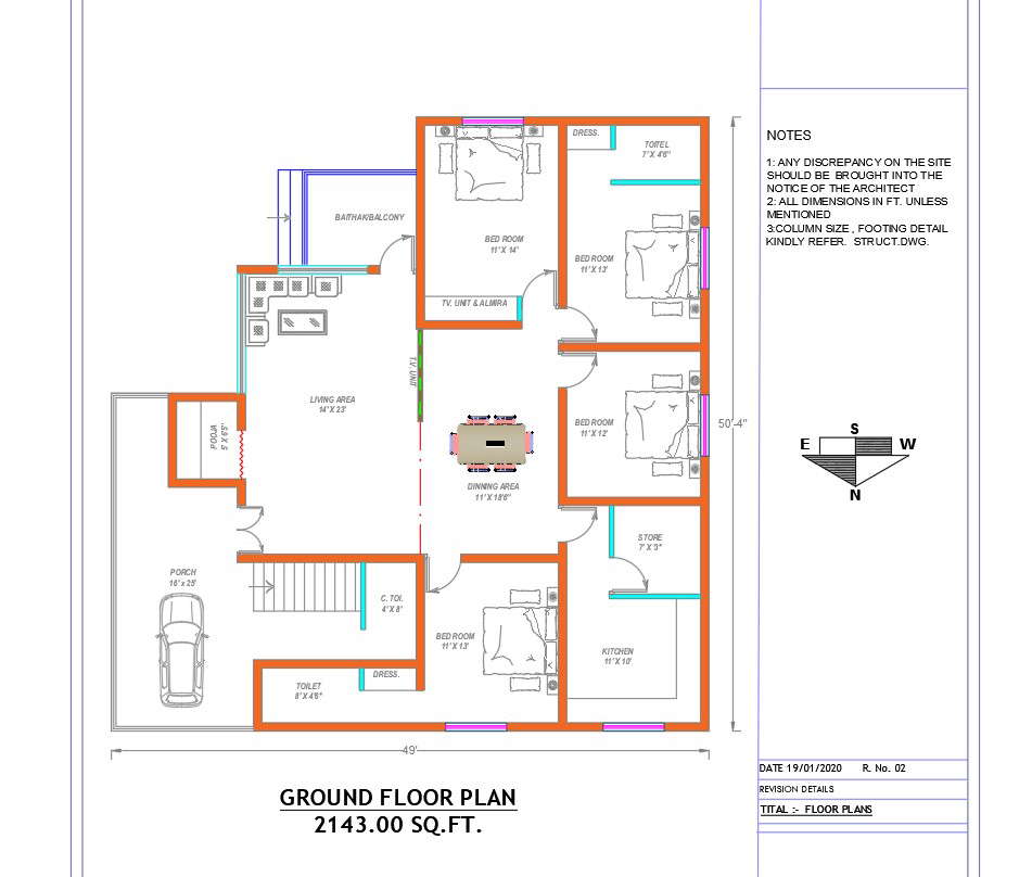 30 50 4bhk House Plan