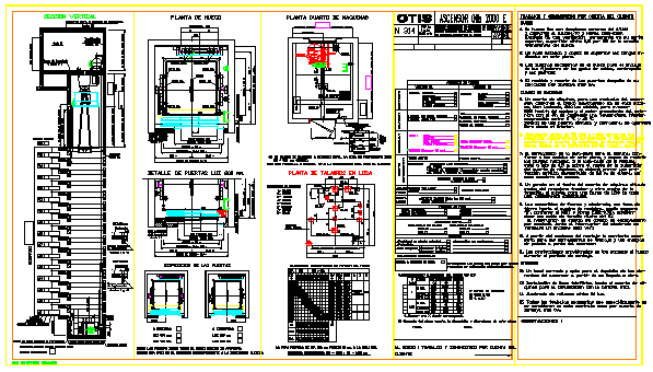 Lift and elevators detail structure layout file