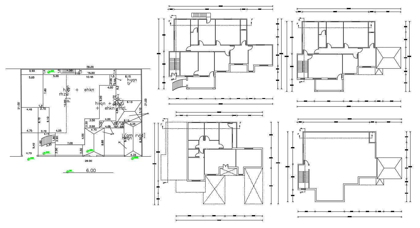 Office Building Architecture Layout Plan With Dimension AutoCAD File ...