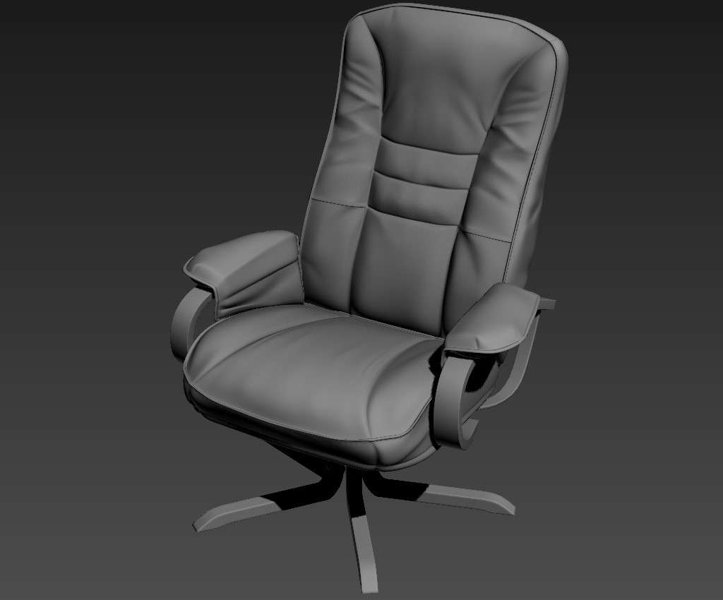 Office Chair 3ds max File Free Download - Cadbull