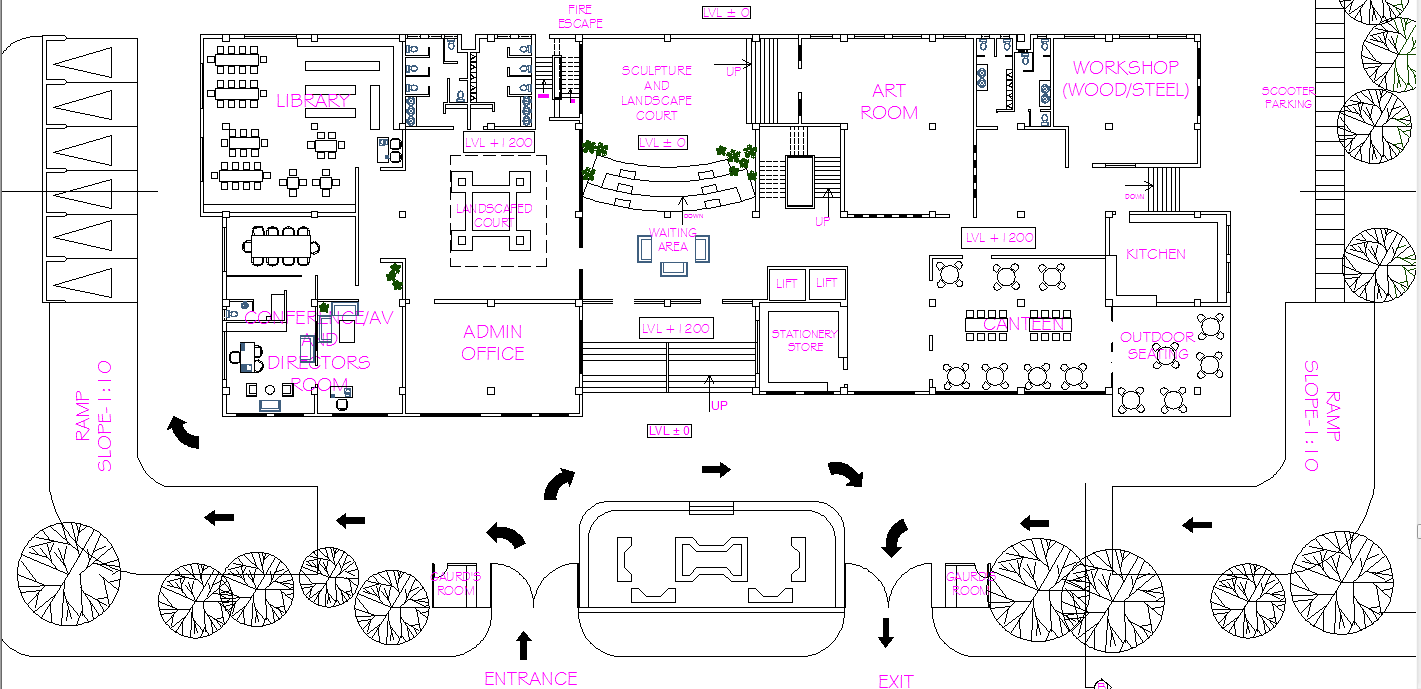 Office Commercial building plan layout plan detail dwg file - Cadbull