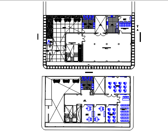 Office Commercial plan and toilet plan detail dwg file - Cadbull