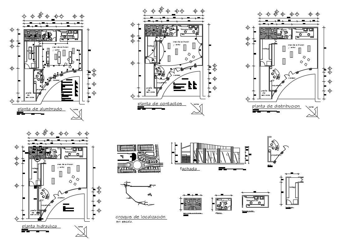 Existing Office Floor Plan Distribution Cad Drawing Details Dwg File ...