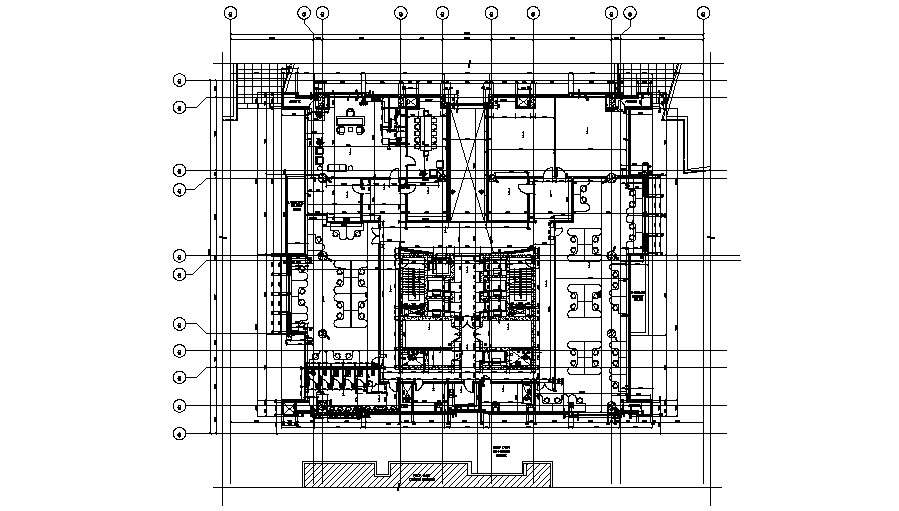 Office Interior Plan Download - Cadbull