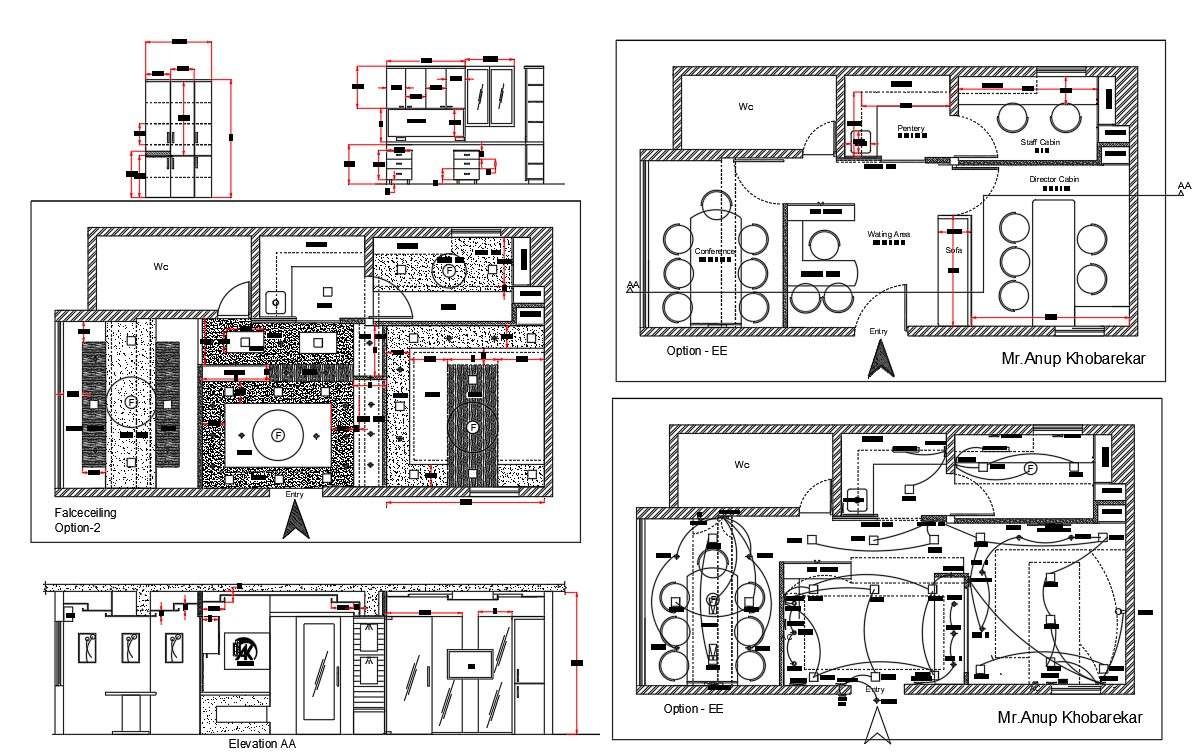 Office Interior Project Design for AutoCAD file - Cadbull
