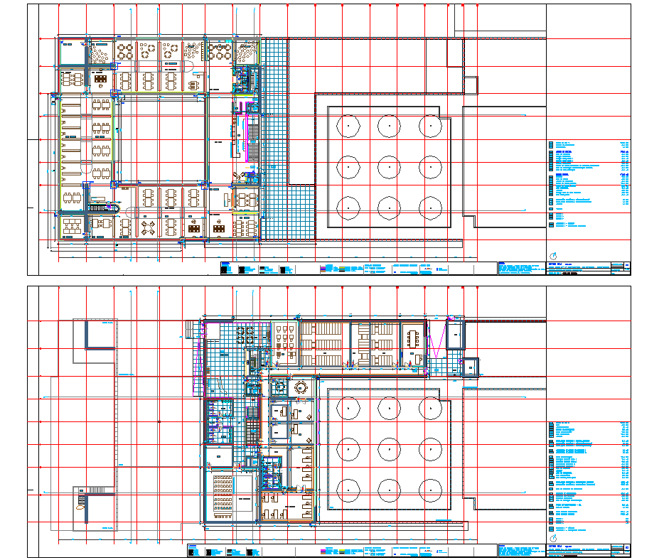 Office And Restaurant Layout Plan With Detailing Dwg File Cadbull