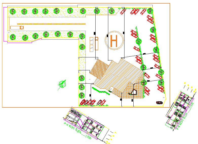 Office and seminary center dwg file - Cadbull