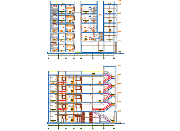 Office building First floor plan and second floor detail dwg file - Cadbull