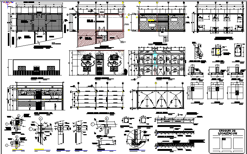 Office building construction and cut sectional details dwg file - Cadbull