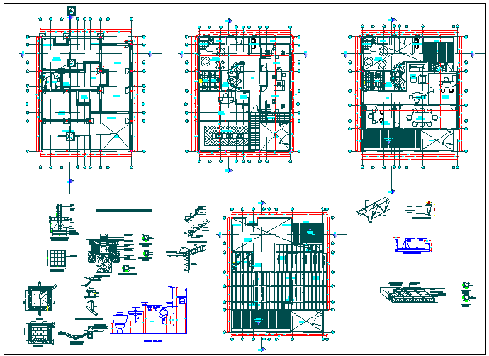 Office building floor plan detail view dwg file - Cadbull