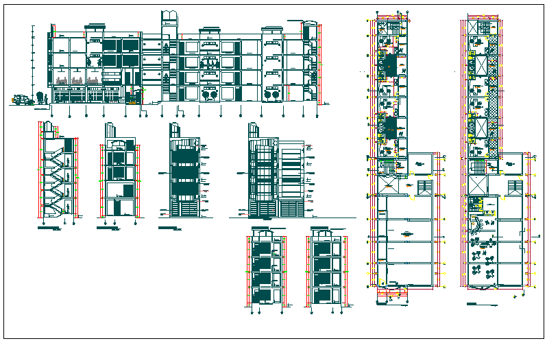 Office building floor plan detail view dwg file - Cadbull