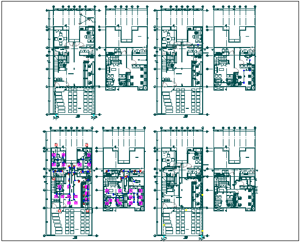 Office building floor plan detail view dwg file - Cadbull