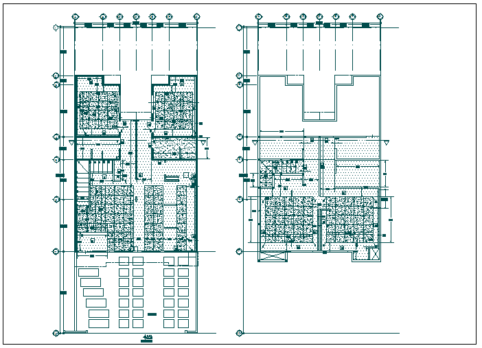 Office building floor plan detail view dwg file - Cadbull