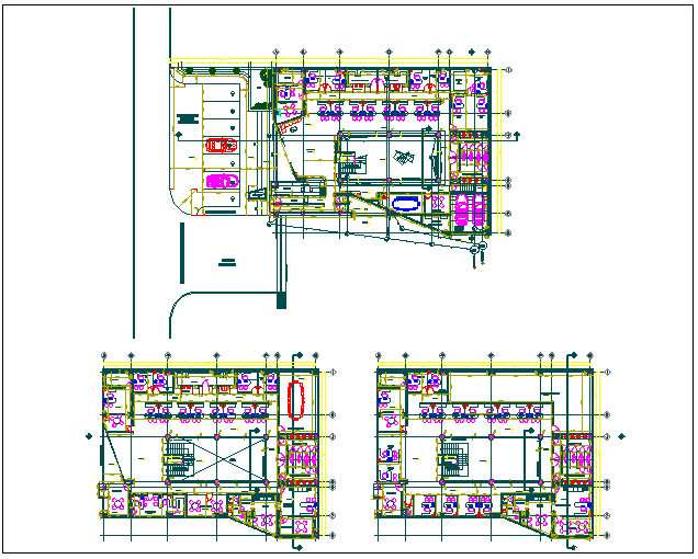 Office building plan view detail dwg file - Cadbull