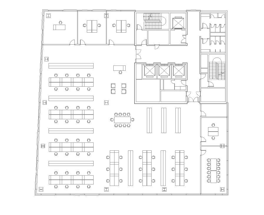 Office building structure detail 2d view layout plan in autocad format ...