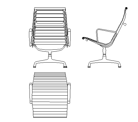 Office chair details dwg file - Cadbull