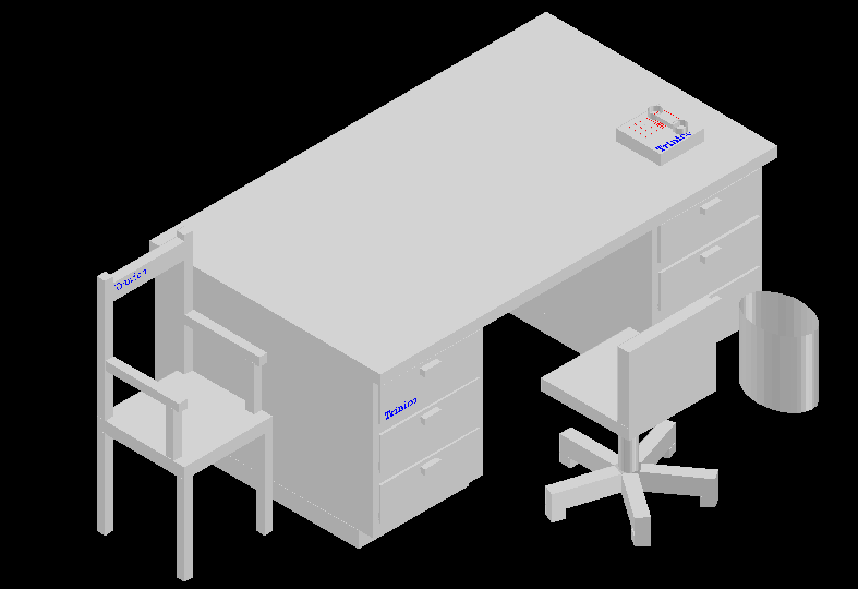 Office desks autocad