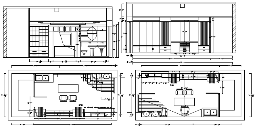 Workplace Plan CAD Drawings - Cadbull