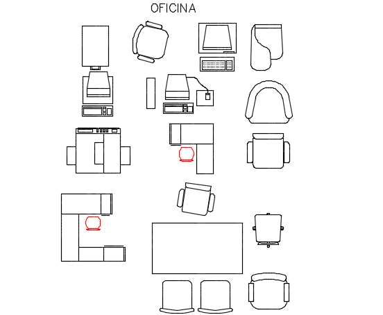 Office furniture detail dwg file - Cadbull