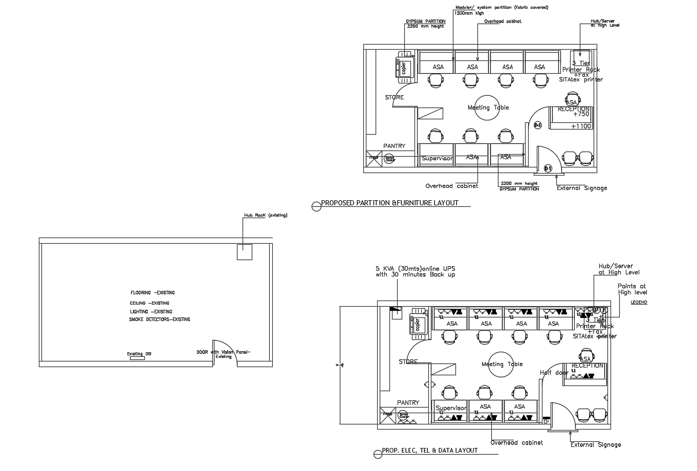 Office layout in AutoCAD - Cadbull