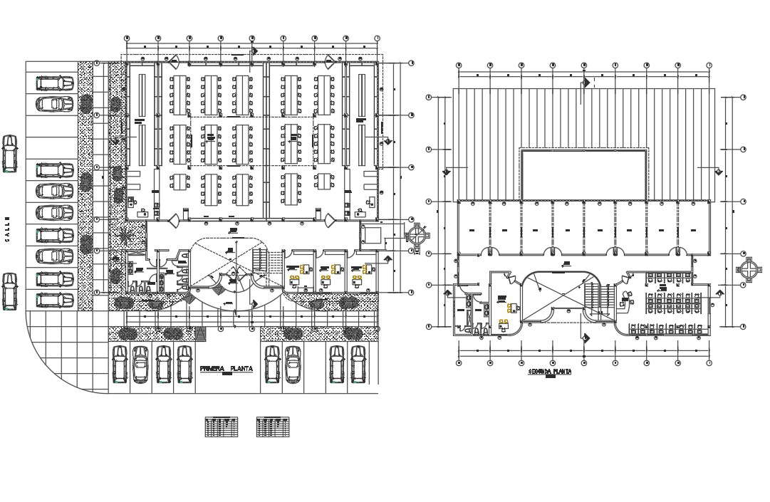 Office plan detail dwg file - Cadbull