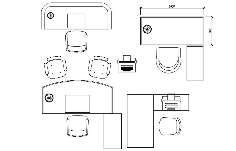 Office Cabin furniture cad blocks in AutoCAD, dwg file. - Cadbull