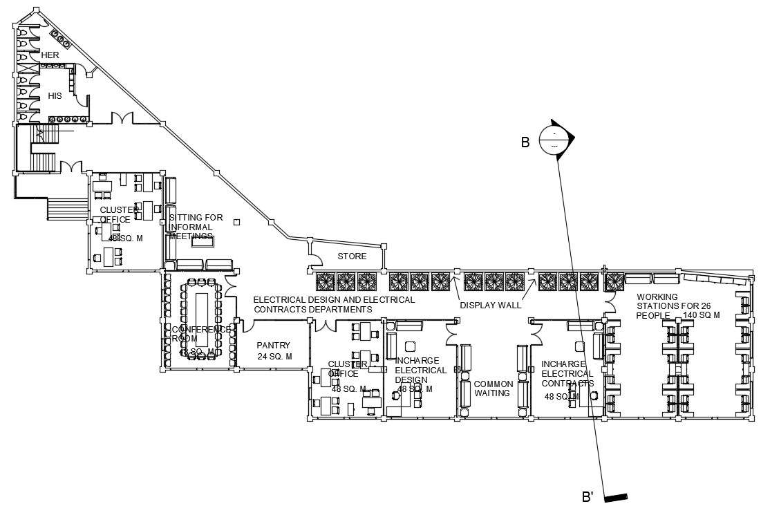 Office Floor Plan AutoCAD Drawing Download DWG File - Cadbull