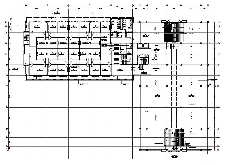 Office building Car Parking plan and typical section details are given ...