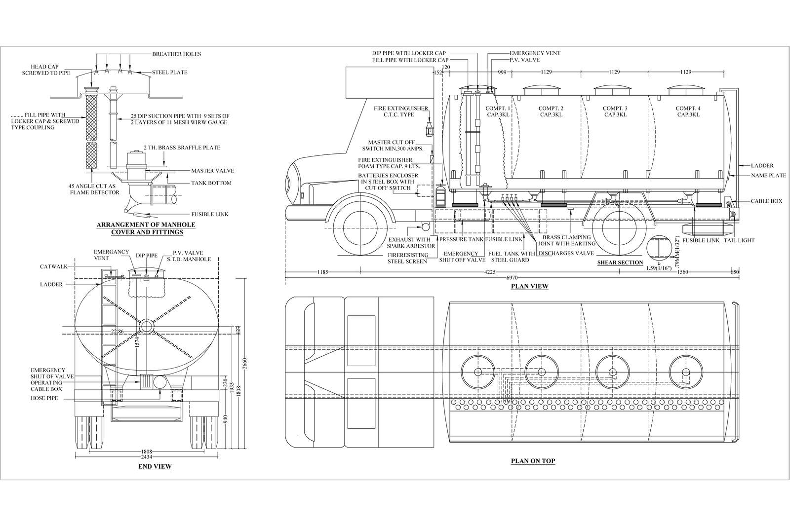 Oil Tanker Detailed Drawing - Cadbull