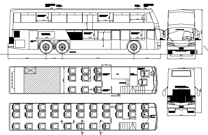 Автобус чертеж dwg